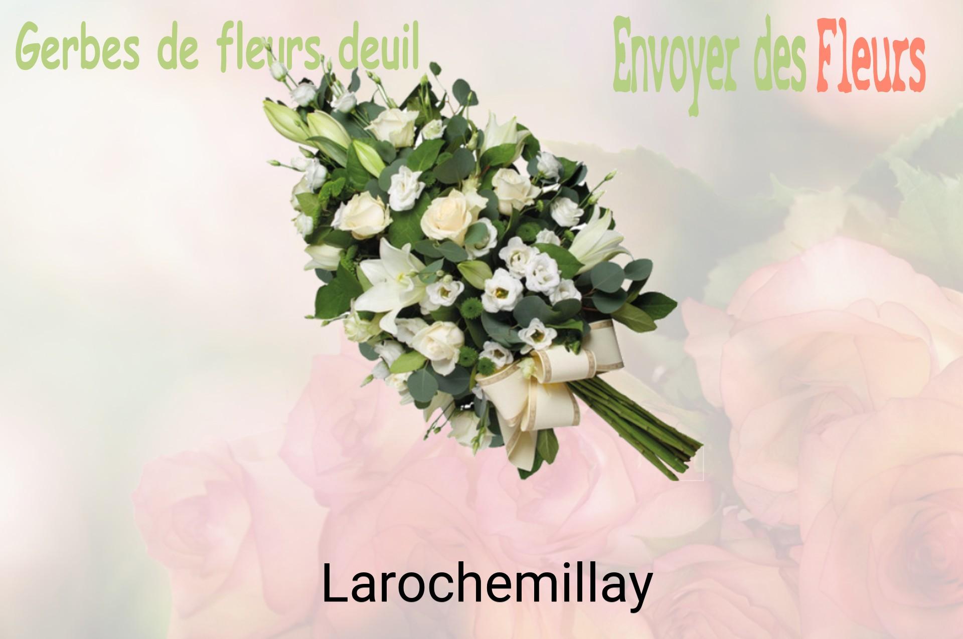 Gerbe de fleurs de deuil livrée à Larochemillay